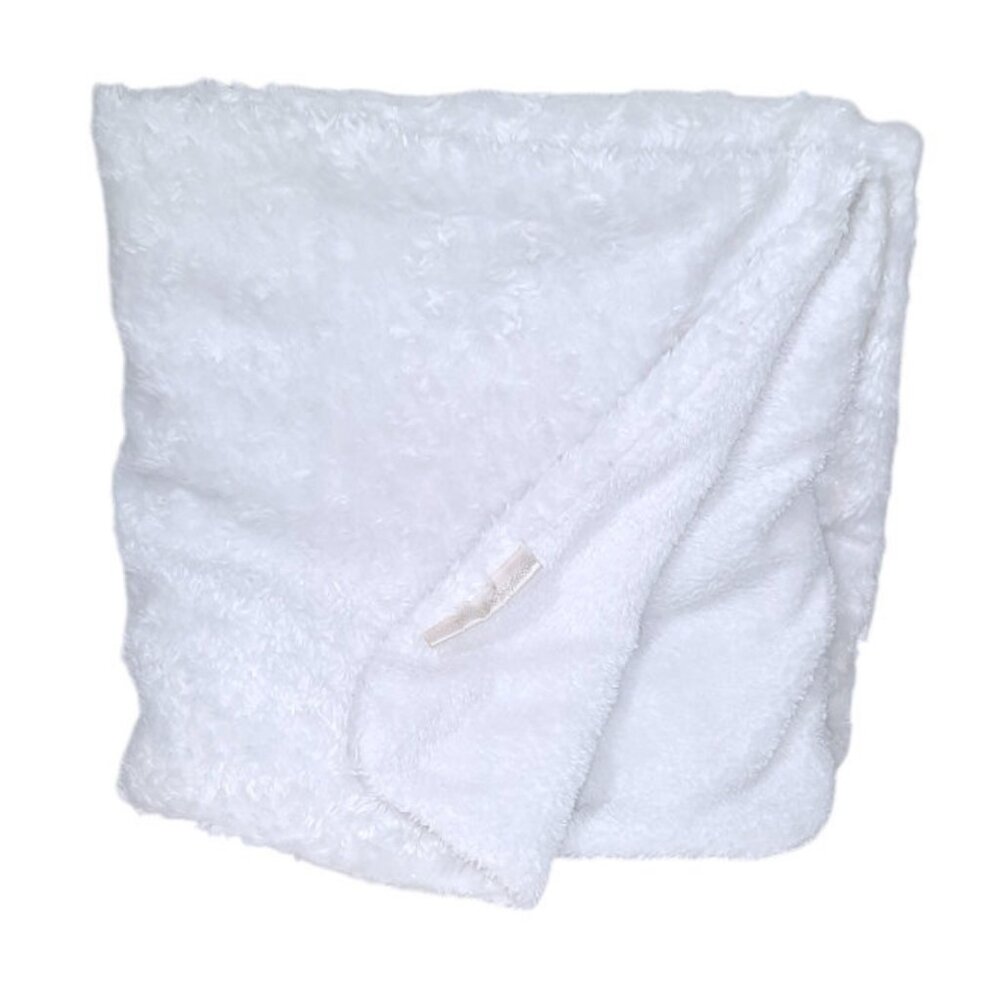 2016 Blankets & Beyond White Swirl Lovey Security Blanket 29" X 29"